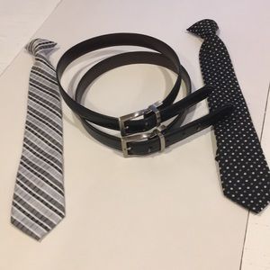 Boys tie and belt set